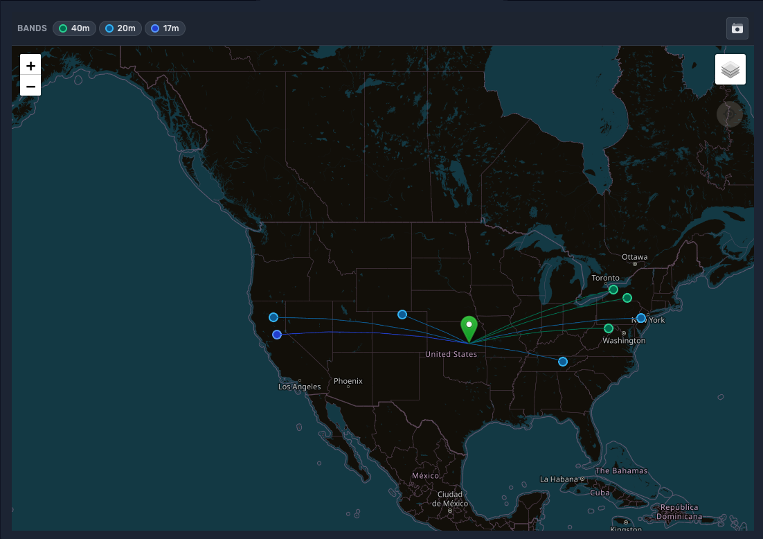 QSO Map screenshot